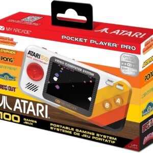 My Arcade Atari Pocket Player-Console preloaded with 100 Games, 2.8" Screen